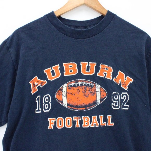 Vintage TCX Apparel Shirt Mens Navy Blue Auburn Football Graphic Cotton Medium - Picture 2 of 9